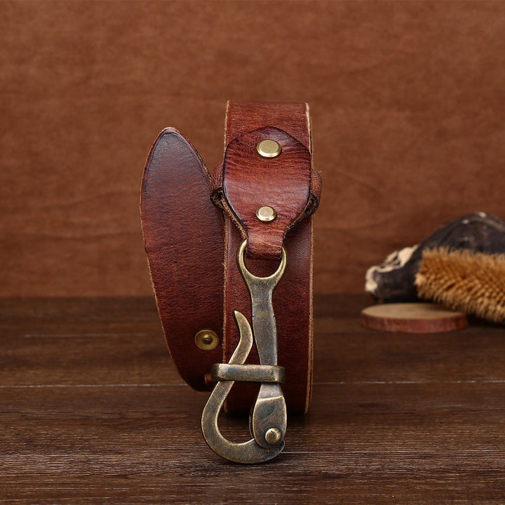 Gavel – Antique Lock Buckle Leather Belt - Hilltop Nord