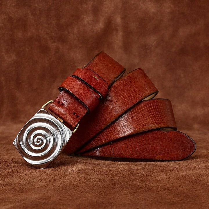 Boulderstep – Spiral Plate Leather Belt - Hilltop Nord