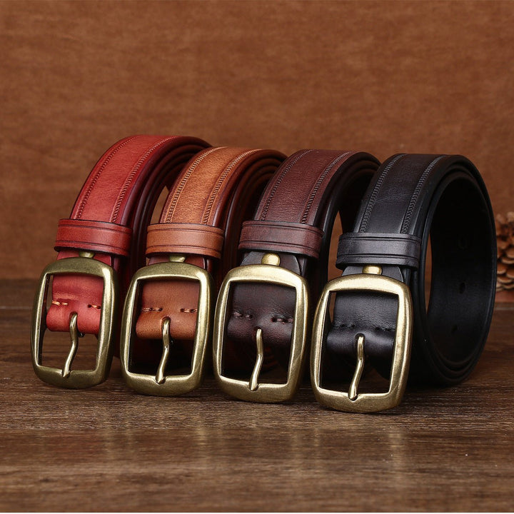 Tarn – Distressed Pin Buckle Leather Belt - Hilltop Nord