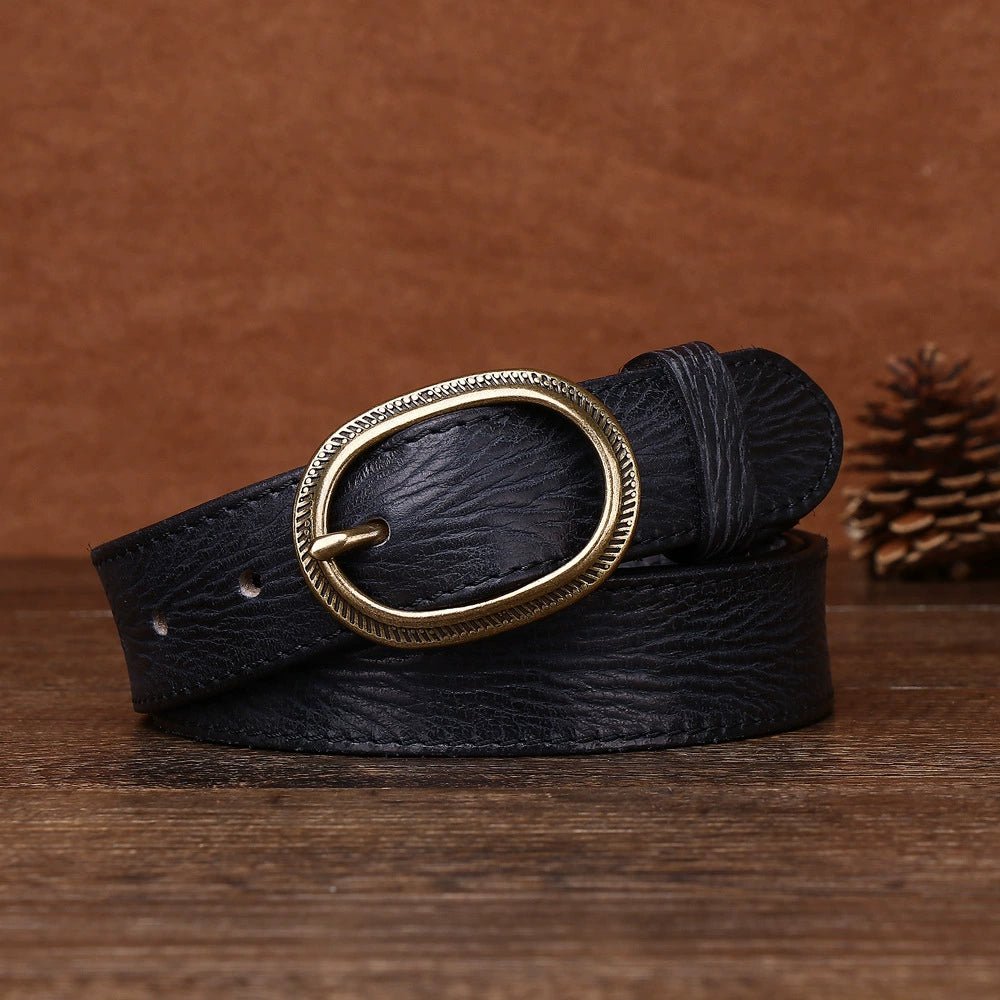 Wrenfield – Carved Buckle Leather Belt - Hilltop Nord