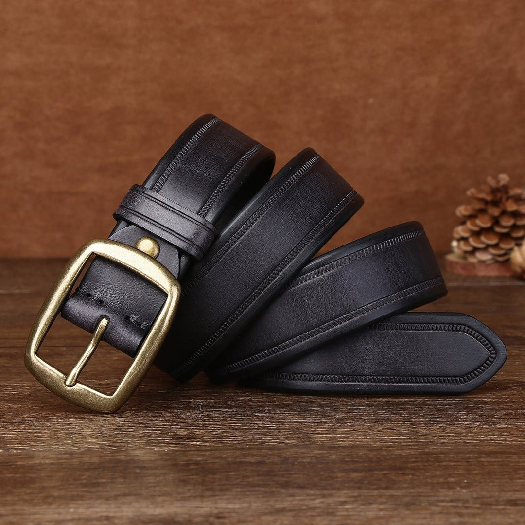 Tarn – Distressed Pin Buckle Leather Belt - Hilltop Nord