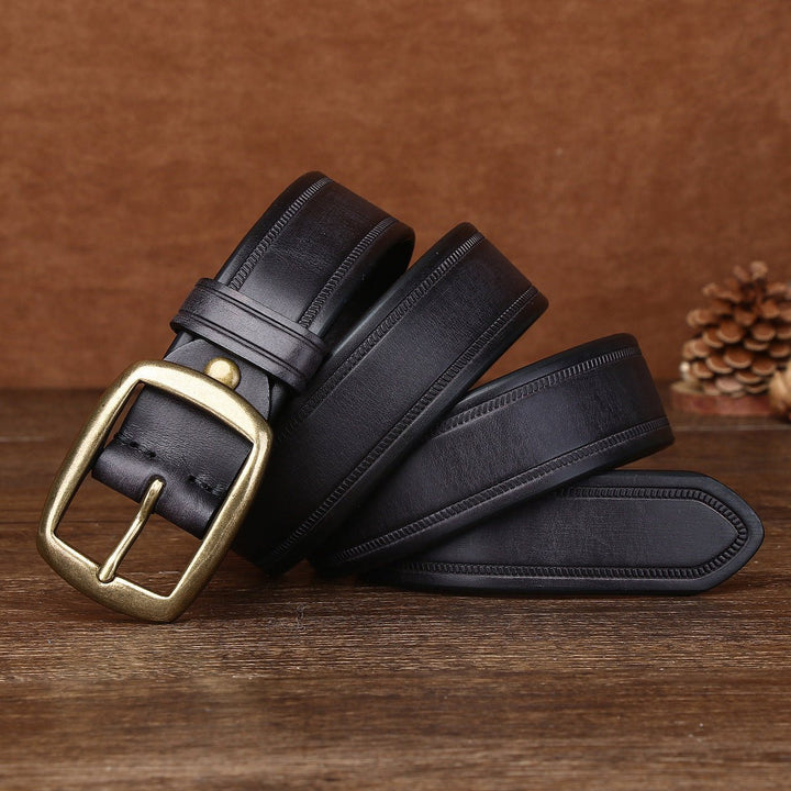 Tarn – Distressed Pin Buckle Leather Belt - Hilltop Nord