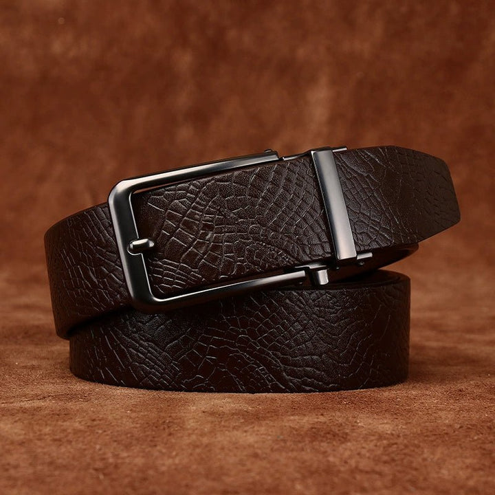 Keld – Embossed Leather Belt - Hilltop Nord