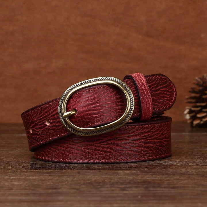 Wrenfield – Carved Buckle Leather Belt - Hilltop Nord