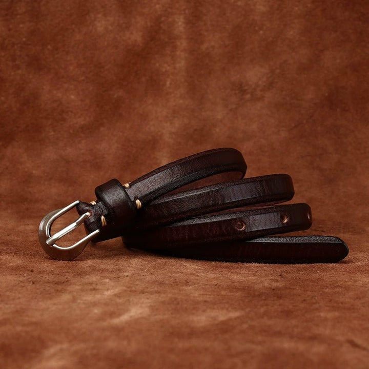 Mossfell – Slim Pin Buckle Leather Belt - Hilltop Nord