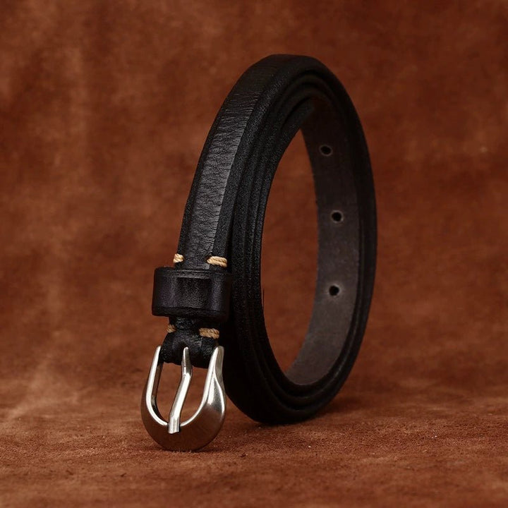 Mossfell – Slim Pin Buckle Leather Belt - Hilltop Nord