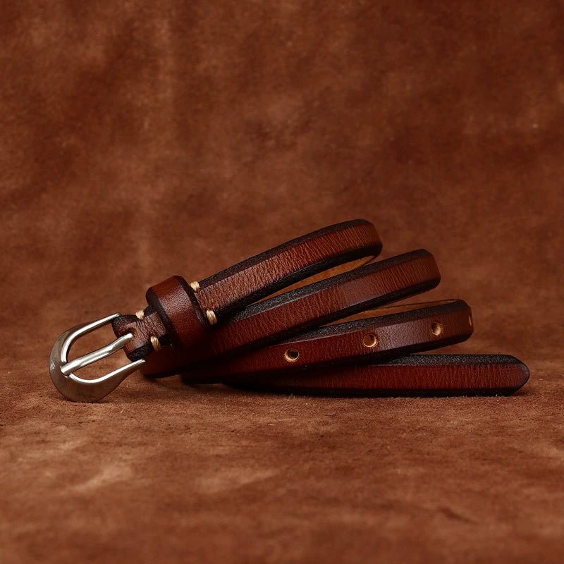 Mossfell – Slim Pin Buckle Leather Belt - Hilltop Nord