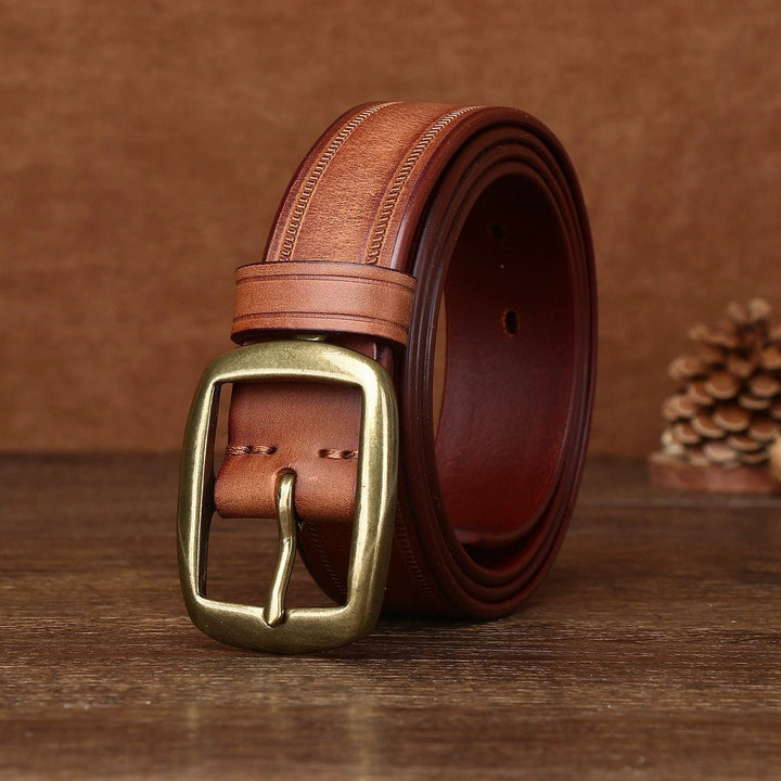 Tarn – Distressed Pin Buckle Leather Belt - Hilltop Nord