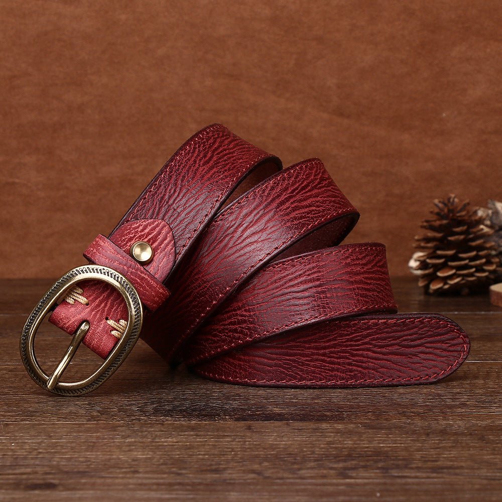Wrenfield – Carved Buckle Leather Belt - Hilltop Nord