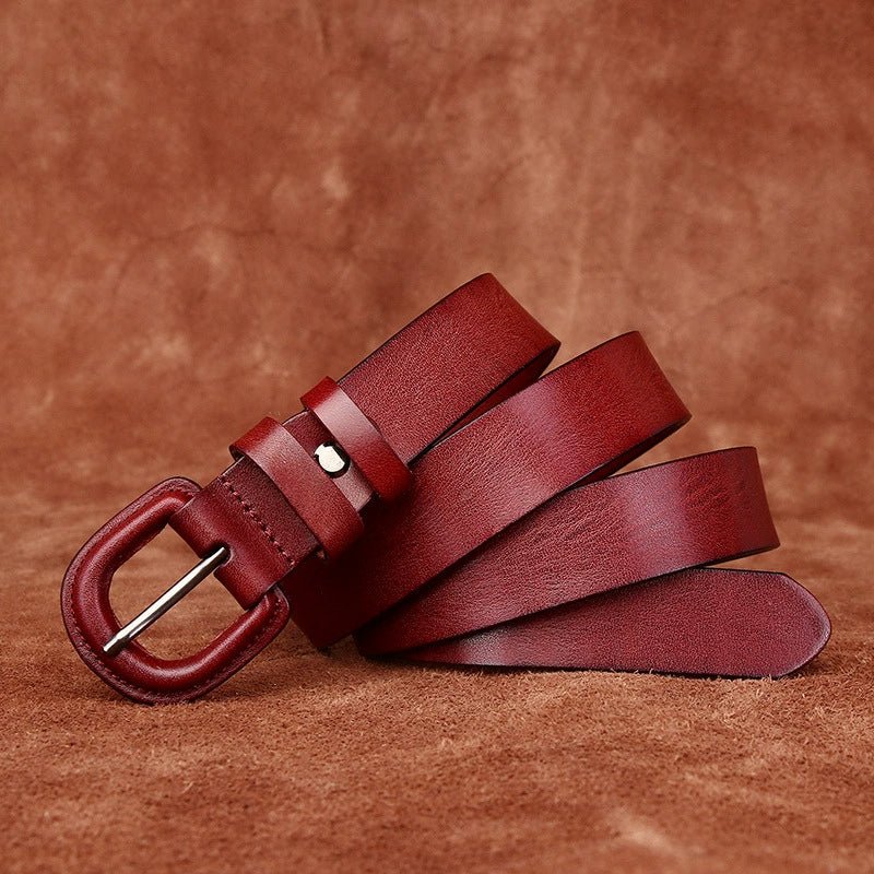 Lochlan – Retro Pin Buckle Leather Belt - Hilltop Nord