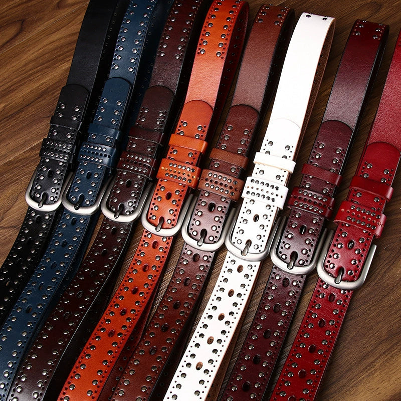 Rookstone – Studded Pin Buckle Leather Belt - Hilltop Nord