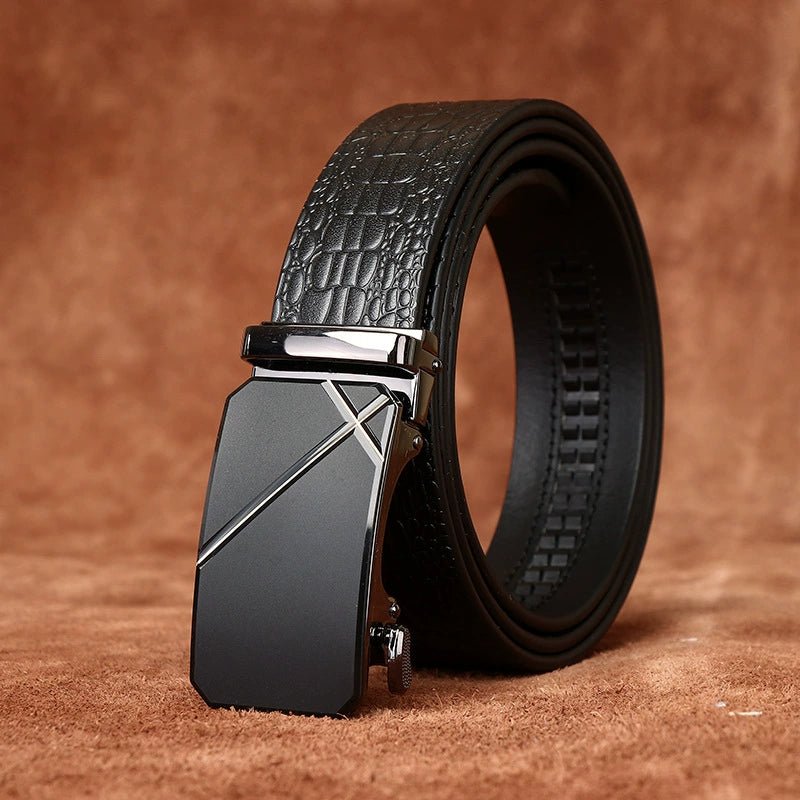 Ironwood – Crocodile - Embossed Auto Buckle Leather Belt - Hilltop Nord