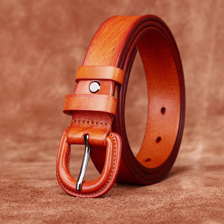 Lochlan – Retro Pin Buckle Leather Belt - Hilltop Nord