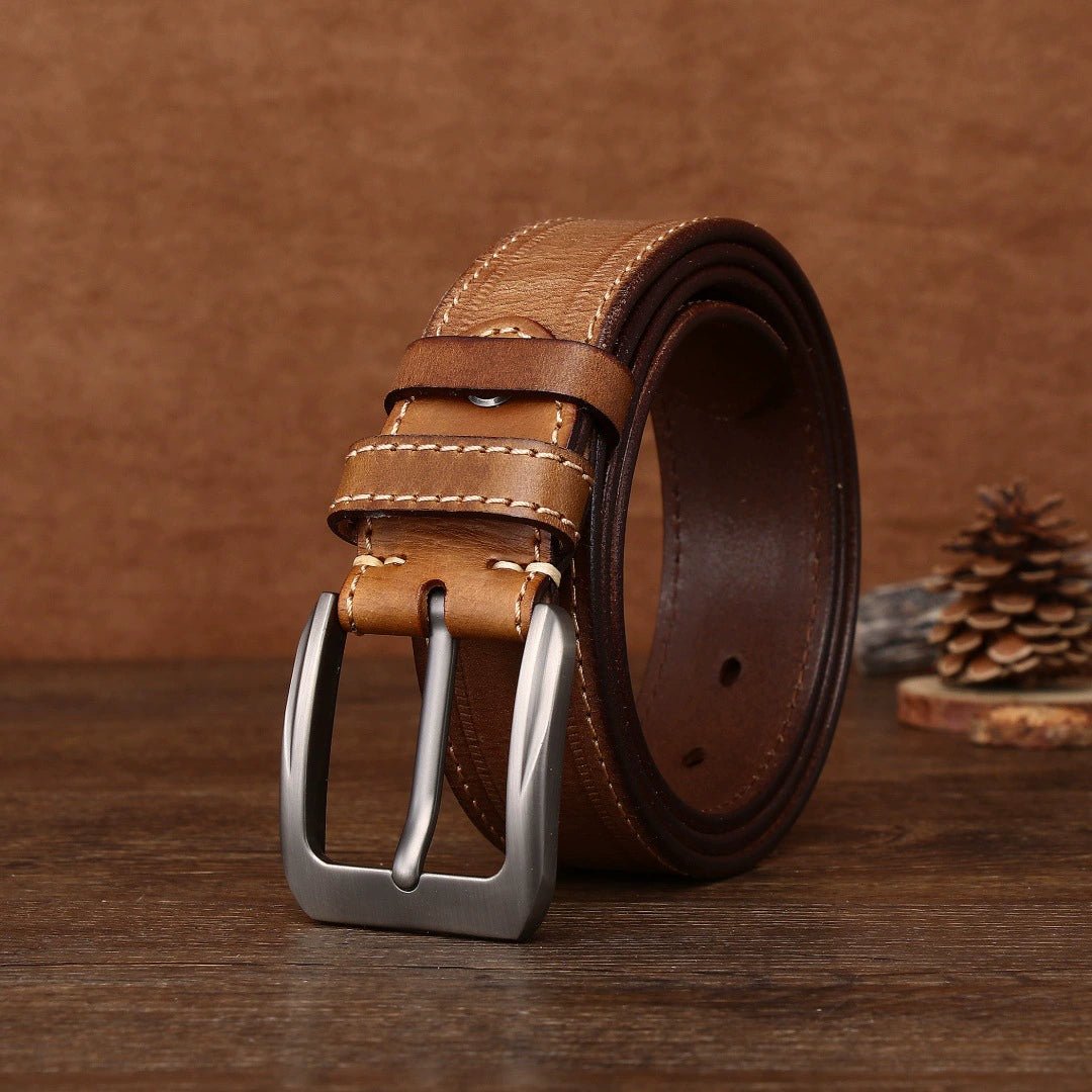 Gravelton – Distressed Pin Buckle Leather Belt - Hilltop Nord