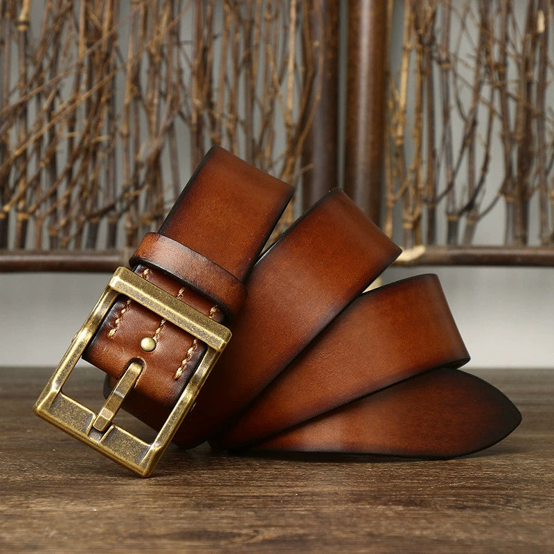 Hemlock – Pin Buckle Leather Belt — Coffee