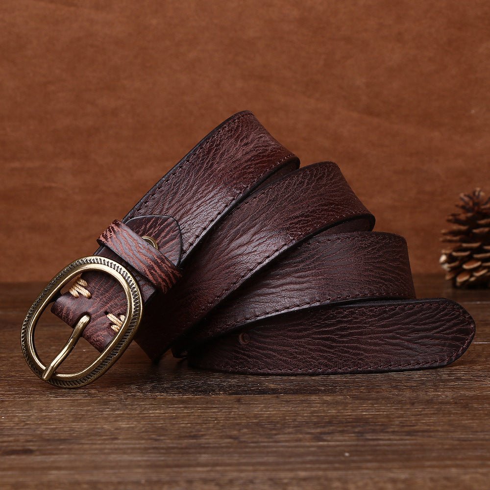 Wrenfield – Carved Buckle Leather Belt - Hilltop Nord