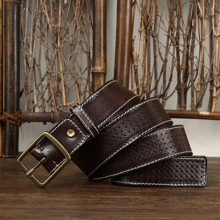 Thatcher – Perforated Leather Belt - Hilltop Nord