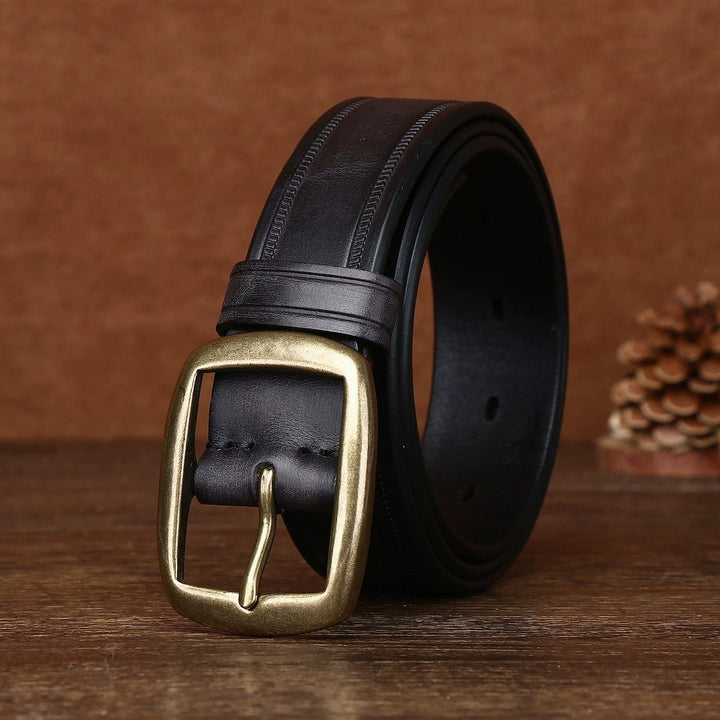 Tarn – Distressed Pin Buckle Leather Belt - Hilltop Nord