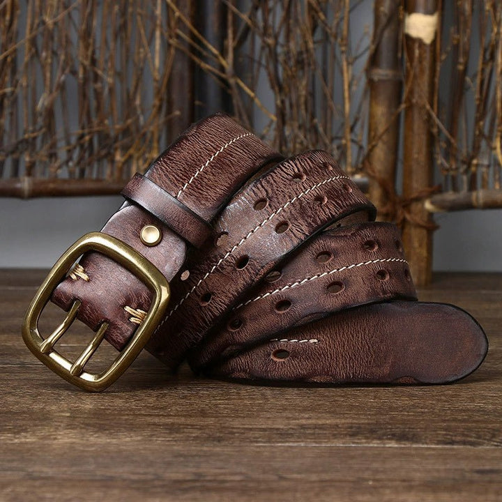 Moorcross – Double Prong Leather Belt - Hilltop Nord