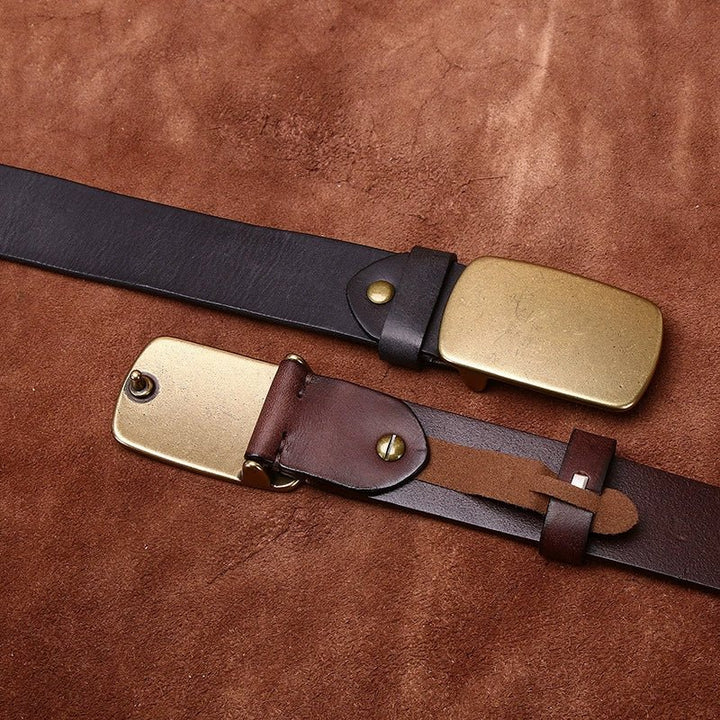 Kielder – Plate Buckle Leather Belt - Hilltop Nord