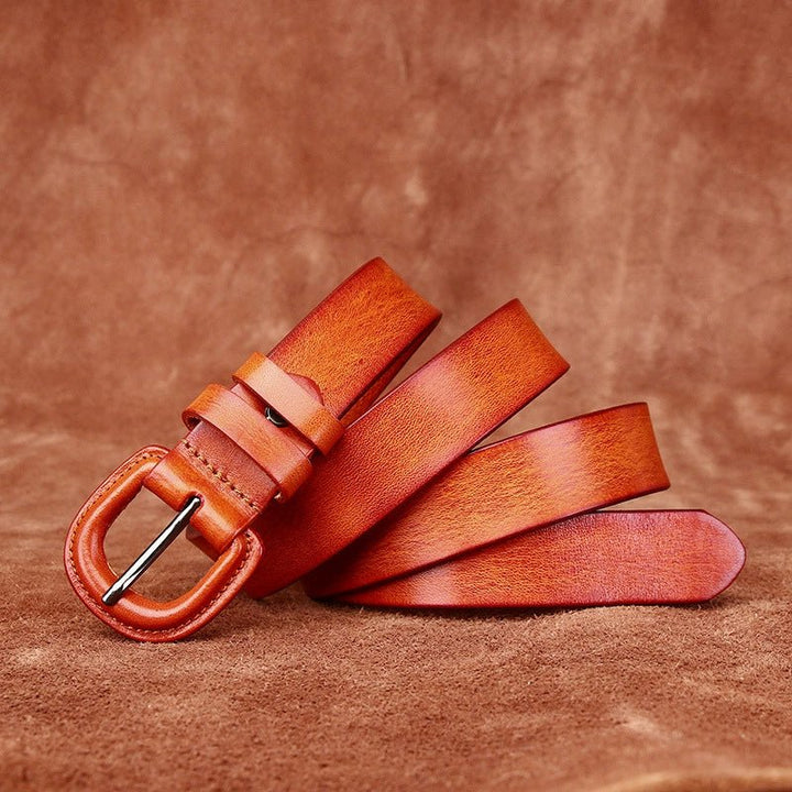 Lochlan – Retro Pin Buckle Leather Belt - Hilltop Nord