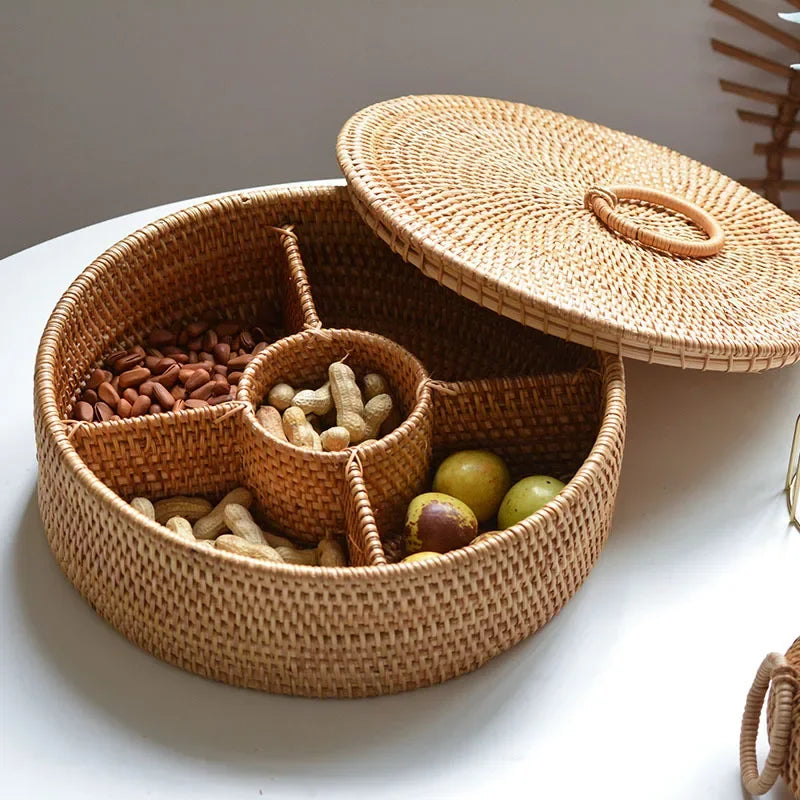 Rustic Rattan Organizer