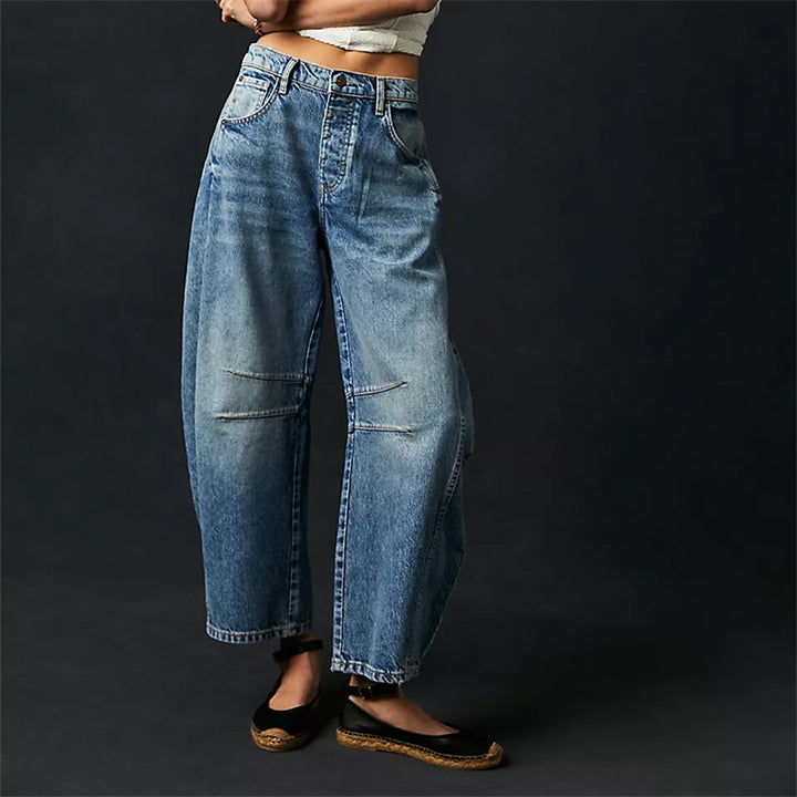 Valentina - Mid-Rise Barrel Jeans