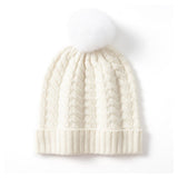 Avera Pom - Cashmere Cable Knit Beanie - Hilltop Nord