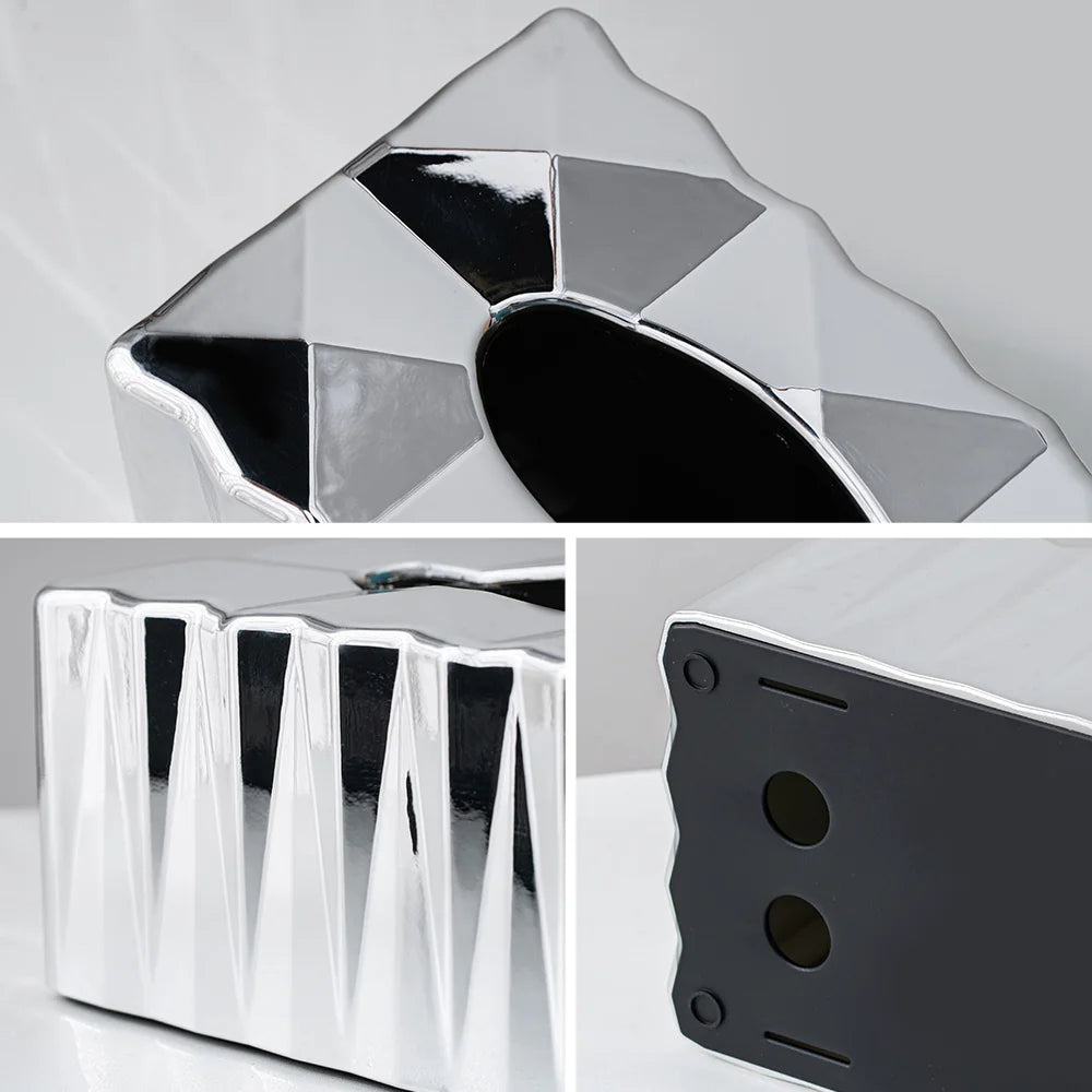 Geometric Luxury Tissue Box Dispenser