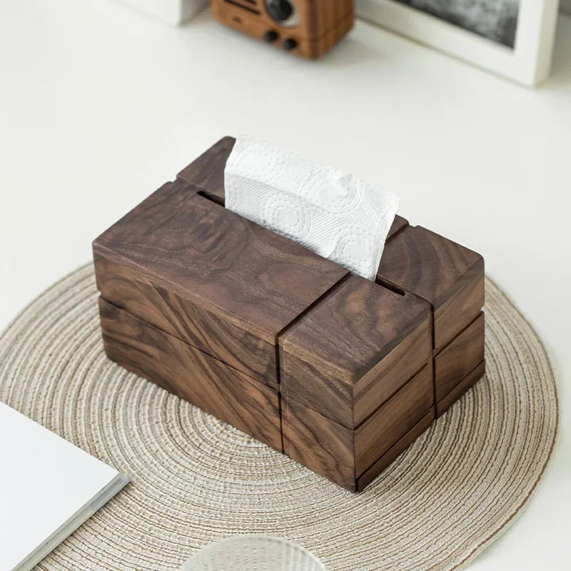 Nordic Walnut Tissue Box Holder