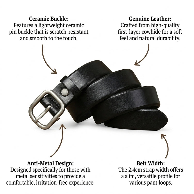 Sunderly – Pin Buckle Leather Belt infographic